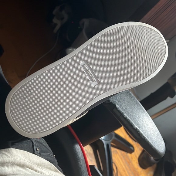 Burberry Leather, Suede and House Check Cotton Sneakers - Picture 3 of 6